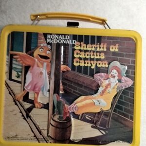 Ronald McDonald Sheriff of Cactus Canyon Lunchbox - Yellow